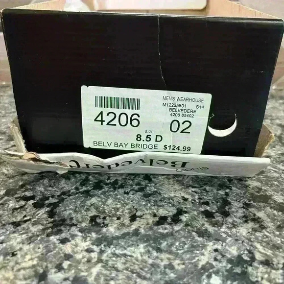 LIKE NEW BELVEDERE Bay Bridge Men's Soft Brown Pebble Leather Shoes Size 8.5D - Picture 12 of 13